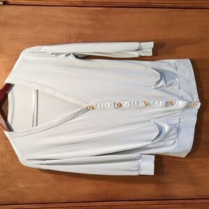 Kyte BABY Bamboo Jersey Cardigan in Fog Size XS